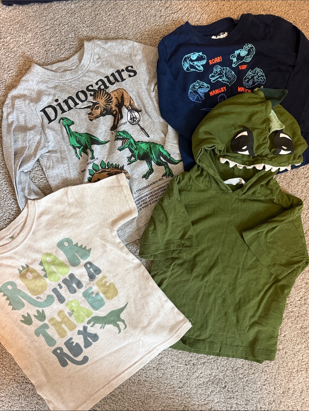 Kids Dino themed tops